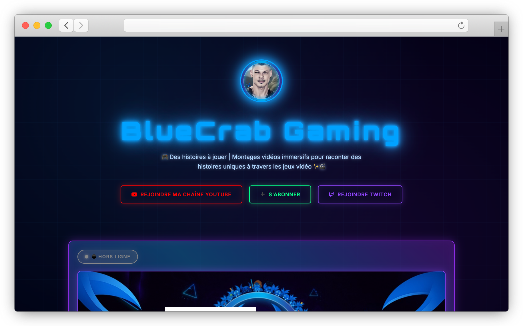 Capture d'écran du site crabgaming.com